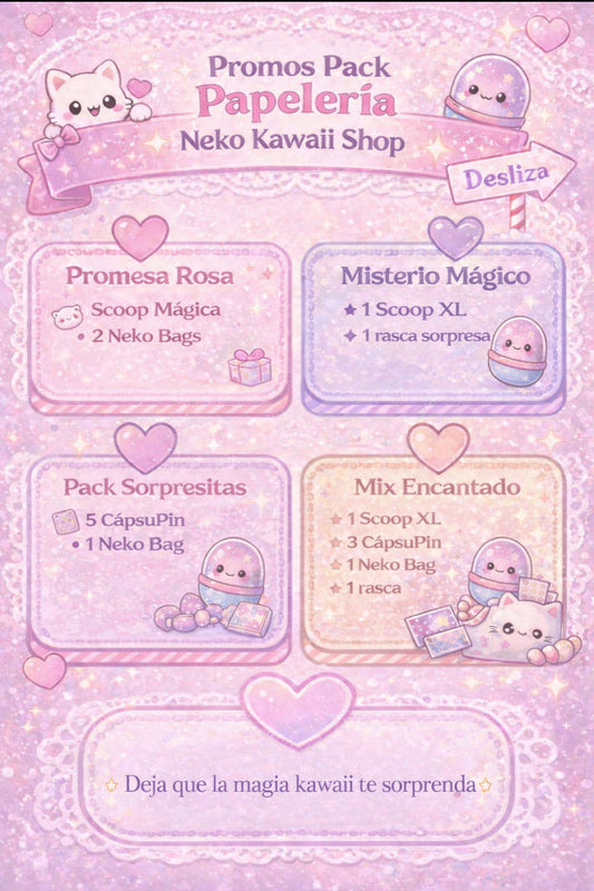 🐱✨ Promos Pack Papeleria -Neko Kawaii Shop✨🐱